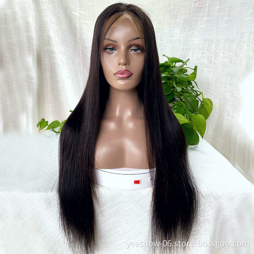 Wholesale Vendor Virgin Brazilian HD Full Lace Frontal Wigs Natural Transparent Lace Front Human Hair Wig for Black Women